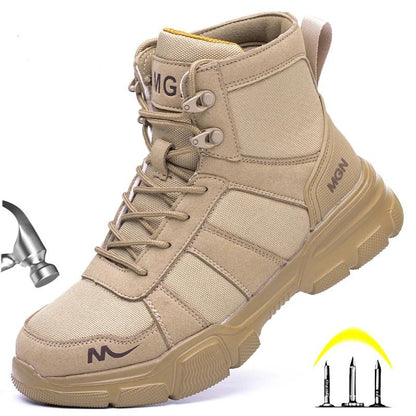 Unisex Steel Toe Non-Slip Puncture-Resistant Work Shoes by HitMyNeed