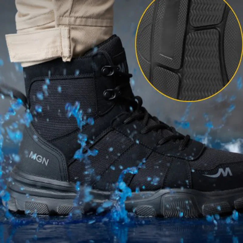 Unisex Steel Toe Non-Slip Puncture-Resistant Work Shoes by HitMyNeed