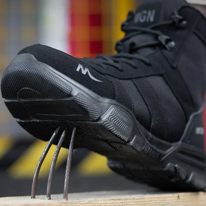 Unisex Steel Toe Non-Slip Puncture-Resistant Work Shoes by HitMyNeed