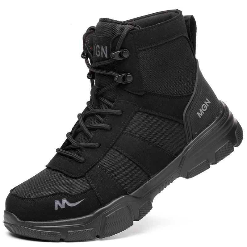 Unisex Steel Toe Non-Slip Puncture-Resistant Work Shoes black 38.0 by HitMyNeed