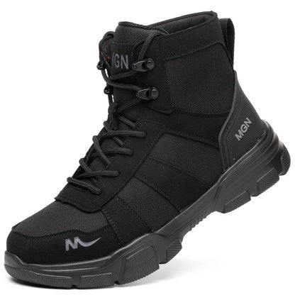 Unisex Steel Toe Non-Slip Puncture-Resistant Work Shoes black 38.0 by HitMyNeed