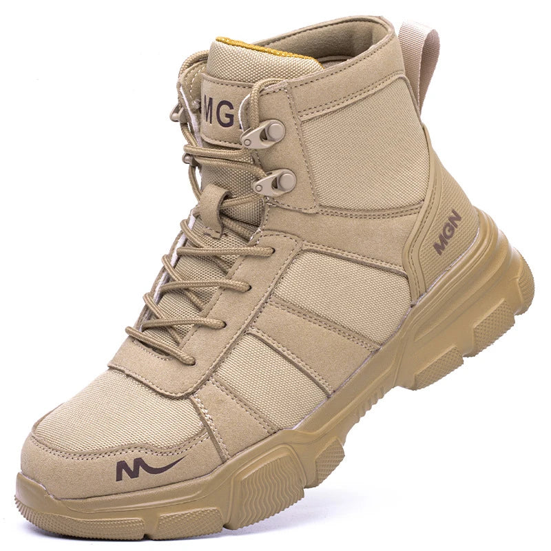 Unisex Steel Toe Non-Slip Puncture-Resistant Work Shoes brown 46.0 by HitMyNeed