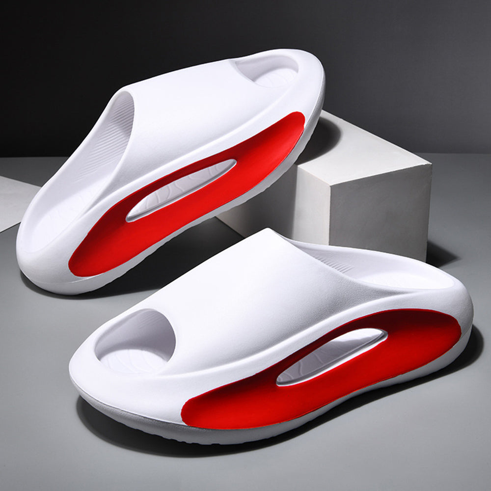 Unisex Summer EVA Platform Slide Sandals white-red 40-41 by HitMyNeed