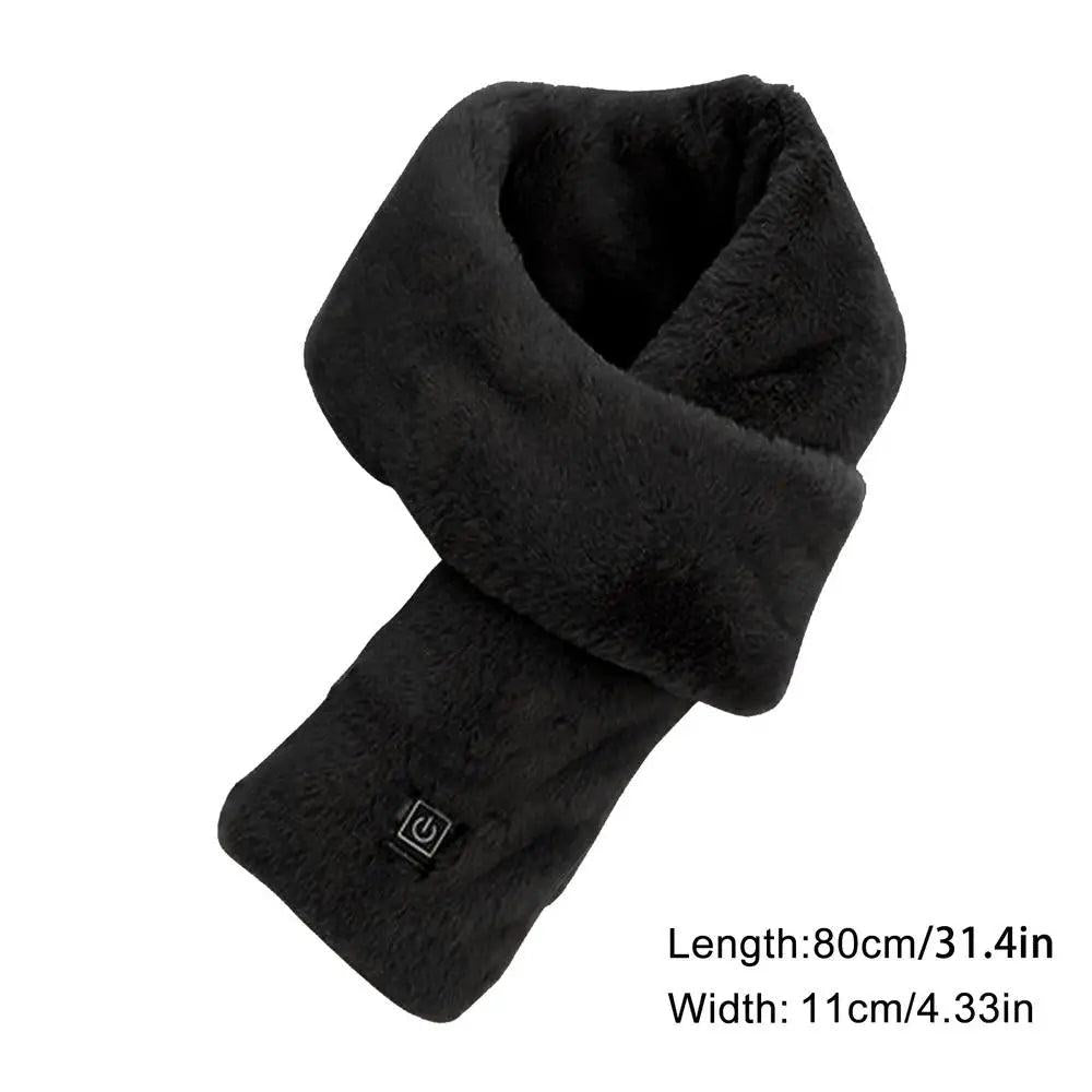 Unisex USB Electric Heating Scarf with 3 Heat Levels black by HitMyNeed