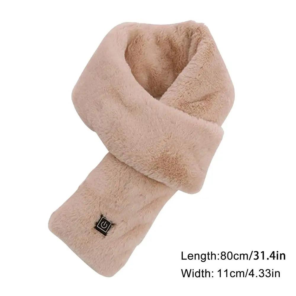 Unisex USB Electric Heating Scarf with 3 Heat Levels coffee by HitMyNeed