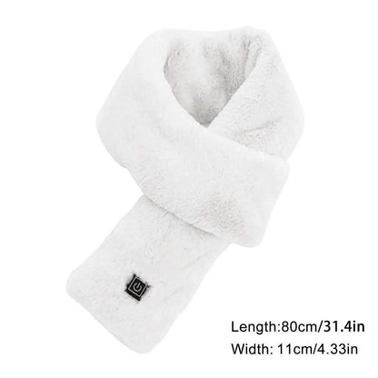 Unisex USB Electric Heating Scarf with 3 Heat Levels white by HitMyNeed