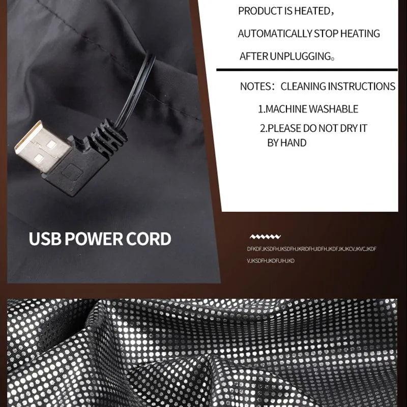 Unisex USB Heated Vest with Graphene Heat Zones by HitMyNeed