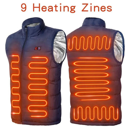 Unisex USB Heated Vest with Graphene Heat Zones by HitMyNeed