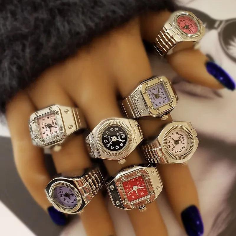 Unisex Vintage Punk Finger Watch Ring by HitMyNeed