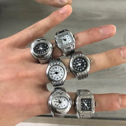 Unisex Vintage Punk Finger Watch Ring by HitMyNeed