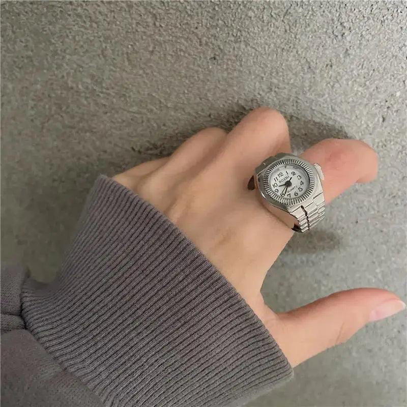 Unisex Vintage Punk Finger Watch Ring by HitMyNeed