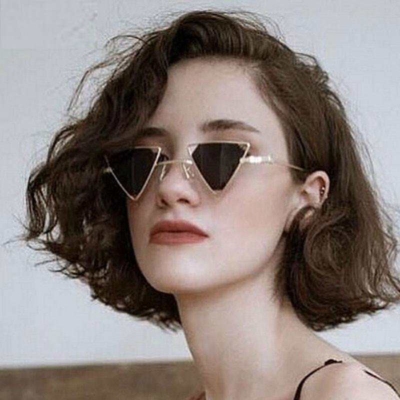 Unisex Vintage Triangle Sunglasses Metal Frame by HitMyNeed
