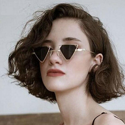 Unisex Vintage Triangle Sunglasses Metal Frame by HitMyNeed