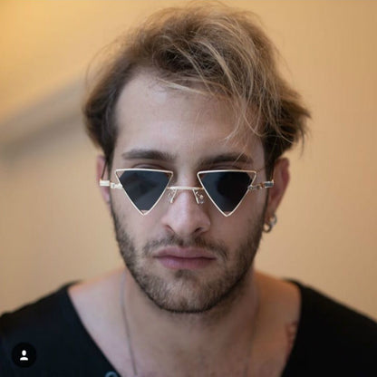Unisex Vintage Triangle Sunglasses Metal Frame by HitMyNeed
