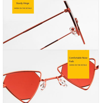Unisex Vintage Triangle Sunglasses Metal Frame by HitMyNeed
