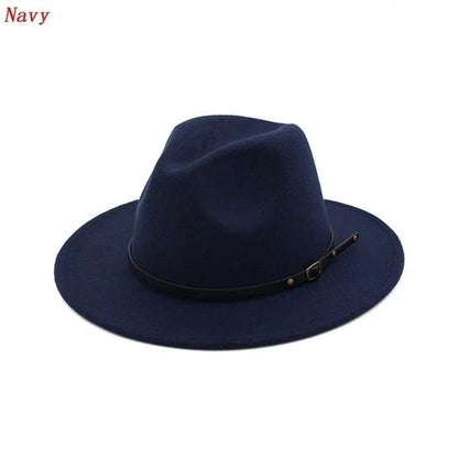 Unisex Vintage Wide Brim Felt Jazz & Cowboy Hat by HitMyNeed