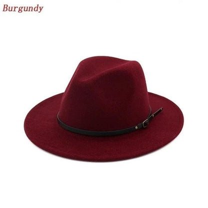 Unisex Vintage Wide Brim Felt Jazz & Cowboy Hat by HitMyNeed