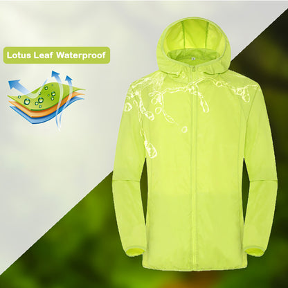Unisex Waterproof Camping Rain Jacket with Hood by HitMyNeed