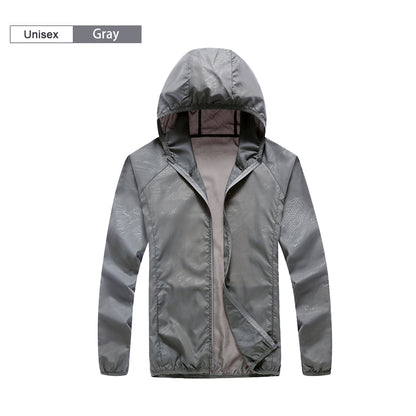 Unisex Waterproof Camping Rain Jacket with Hood unisex-gray 4xl by HitMyNeed