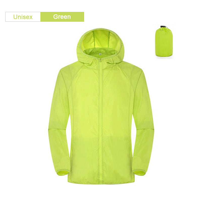 Unisex Waterproof Camping Rain Jacket with Hood unisex-green xl by HitMyNeed
