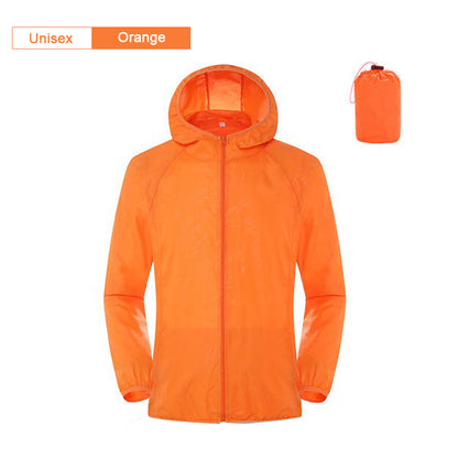 Unisex Waterproof Camping Rain Jacket with Hood unisex-orange xxxl by HitMyNeed