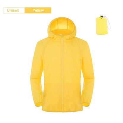Unisex Waterproof Camping Rain Jacket with Hood unisex-yellow xxxl by HitMyNeed