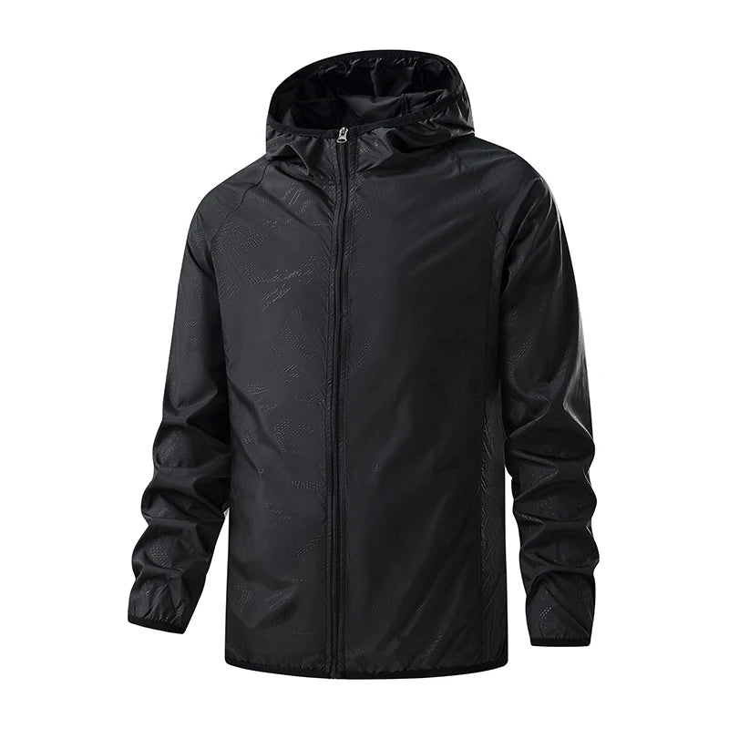 Unisex Waterproof Hiking Jacket with Sun Protection unisex-black 4xl by HitMyNeed