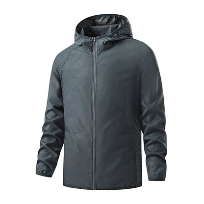 Unisex Waterproof Hiking Jacket with Sun Protection unisex-gray 4xl by HitMyNeed