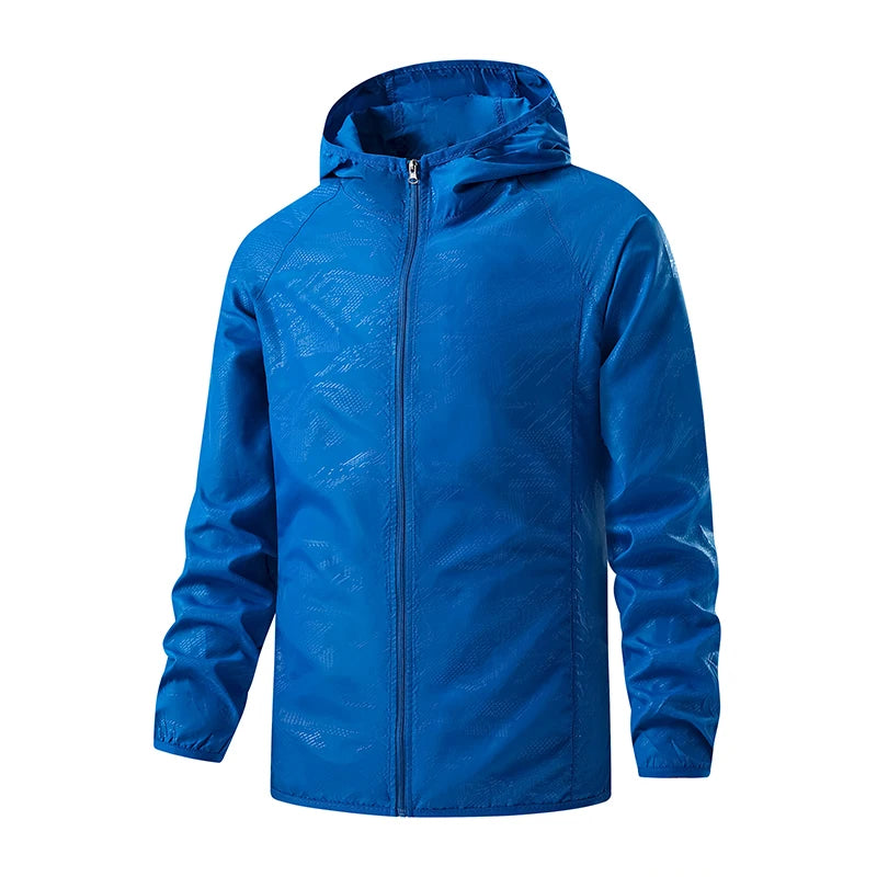 Unisex Waterproof Hiking Jacket with Sun Protection unisex-navy-blue l by HitMyNeed