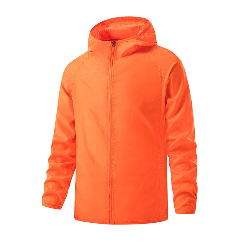 Unisex Waterproof Hiking Jacket with Sun Protection unisex-orange xxl by HitMyNeed