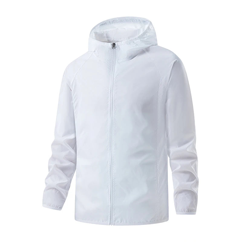 Unisex Waterproof Hiking Jacket with Sun Protection unisex-white l by HitMyNeed