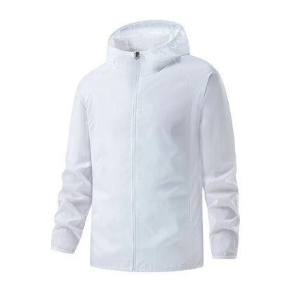 Unisex Waterproof Hiking Jacket with Sun Protection unisex-white l by HitMyNeed