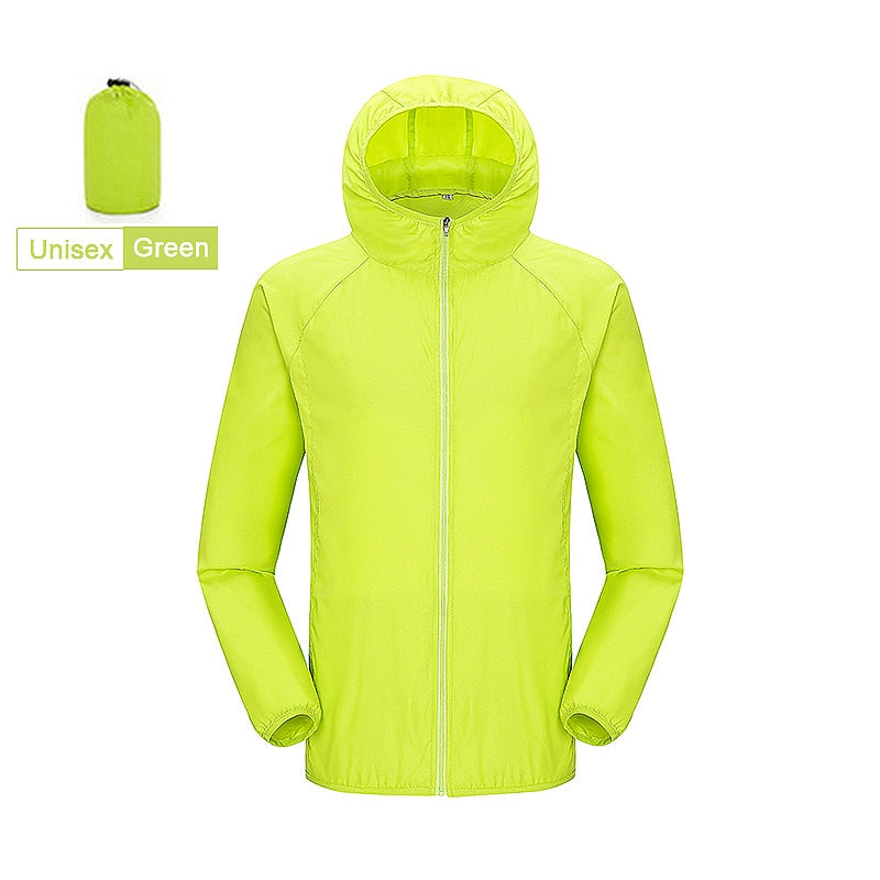Unisex Waterproof Hiking Windbreaker Jacket unisex-green xxxl by HitMyNeed