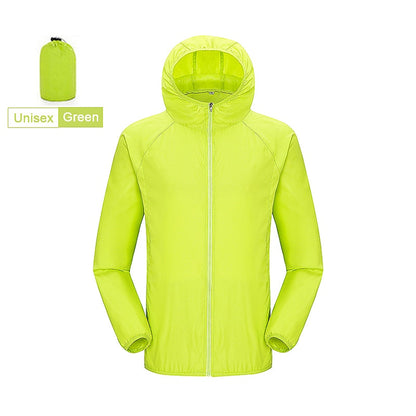 Unisex Waterproof Hiking Windbreaker Jacket unisex-green xxxl by HitMyNeed