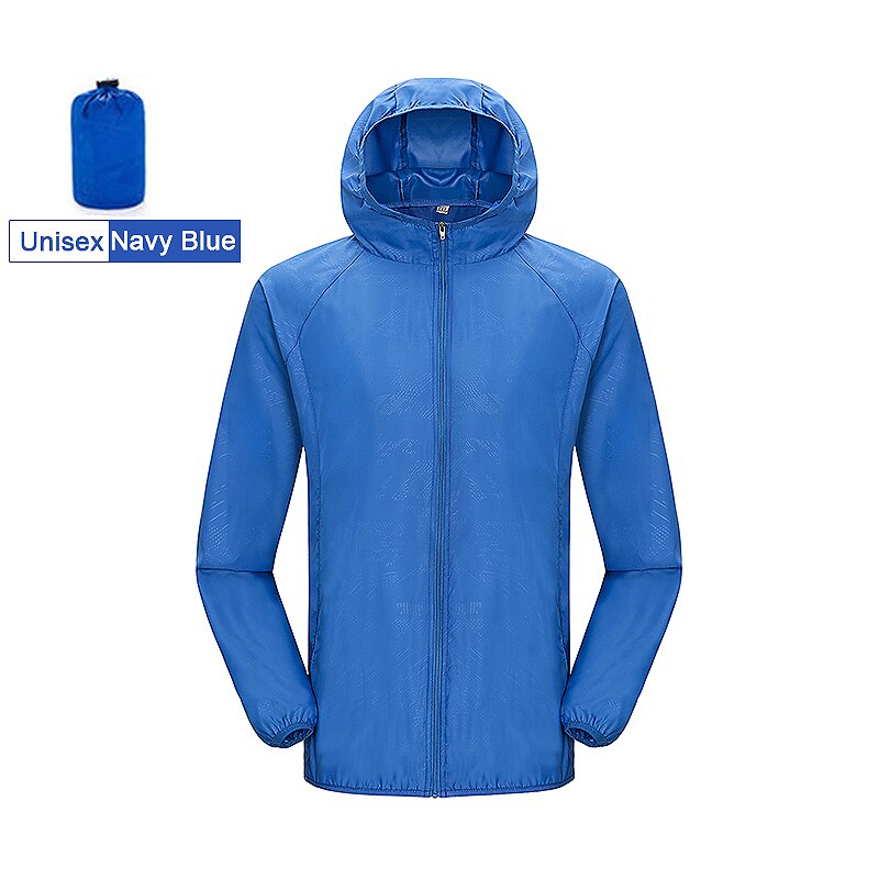 Unisex Waterproof Hiking Windbreaker Jacket unisex-navy-blue xl by HitMyNeed