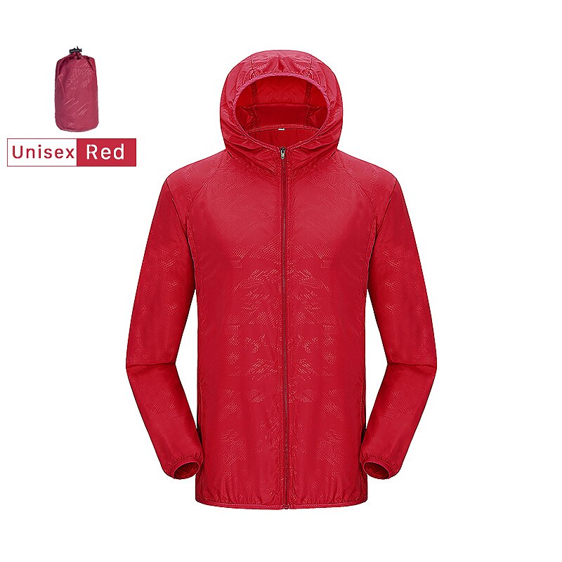 Unisex Waterproof Hiking Windbreaker Jacket unisex-red xl by HitMyNeed
