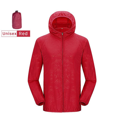 Unisex Waterproof Hiking Windbreaker Jacket unisex-red xl by HitMyNeed