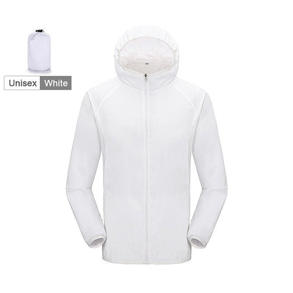 Unisex Waterproof Hiking Windbreaker Jacket unisex-white xl by HitMyNeed