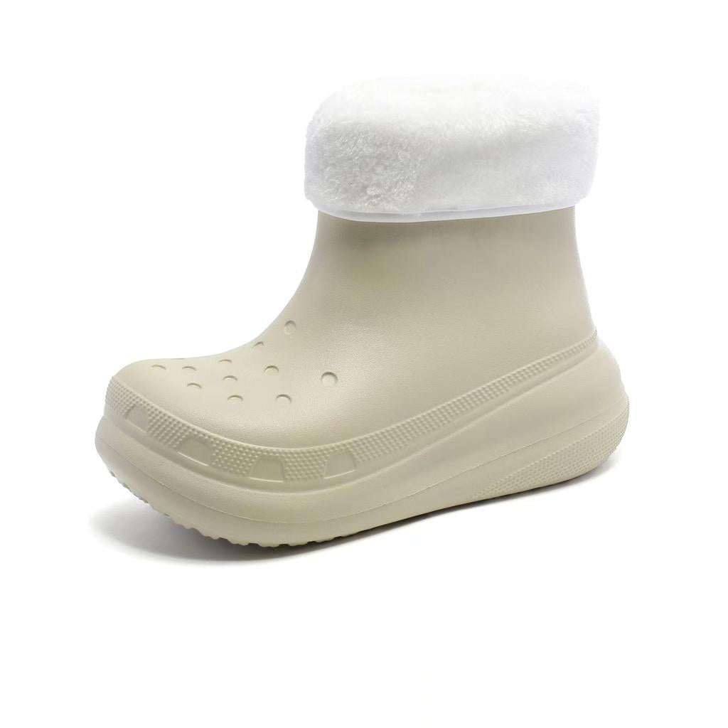 Unisex Waterproof Rubber Rain Boots beige-2 41-42foot-25cm by HitMyNeed