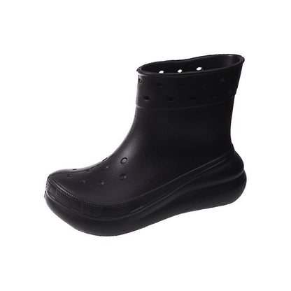 Unisex Waterproof Rubber Rain Boots black-1 41-42foot-25cm by HitMyNeed