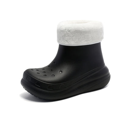 Unisex Waterproof Rubber Rain Boots black-2 41-42foot-25cm by HitMyNeed