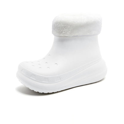 Unisex Waterproof Rubber Rain Boots white-2 35-36foot-22cm by HitMyNeed