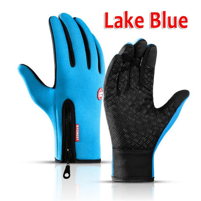 Unisex Waterproof Winter Tactical Touchscreen Gloves blue m by HitMyNeed
