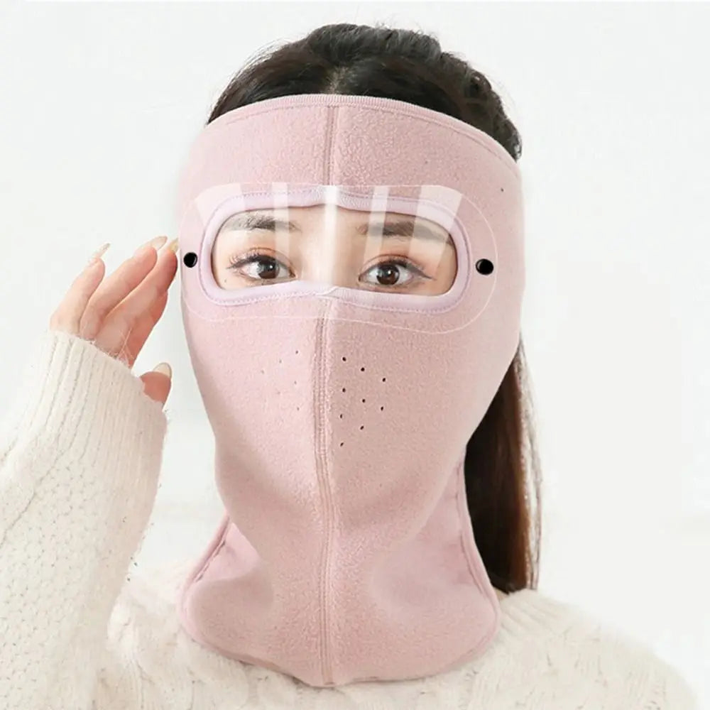 Unisex Windproof Ski & Motorcycle Face Mask pink long by HitMyNeed