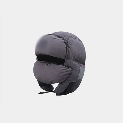 Unisex Winter Ear Protection Hat with Mask gray by HitMyNeed