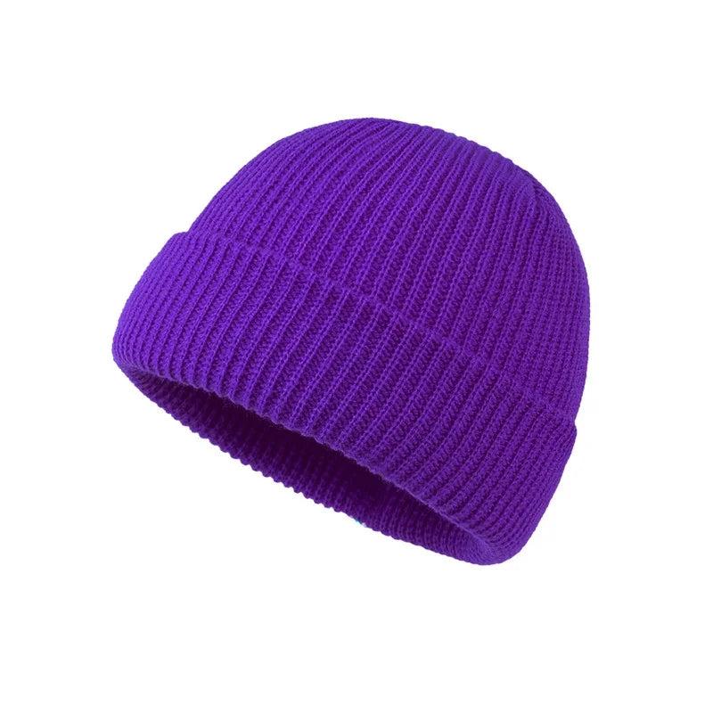 Unisex Winter Skull Cap Beanie dark-purple by HitMyNeed