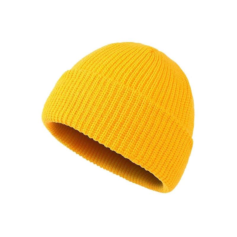 Unisex Winter Skull Cap Beanie dark-yellow by HitMyNeed