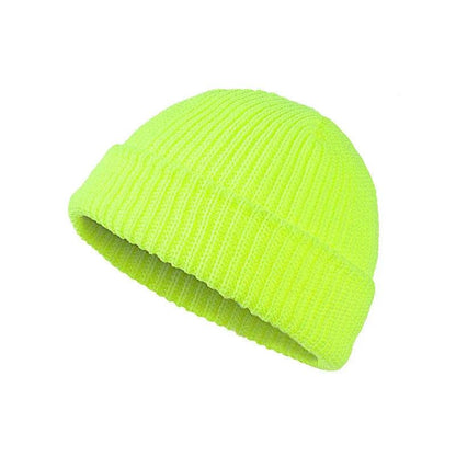 Unisex Winter Skull Cap Beanie fluorescent-green by HitMyNeed