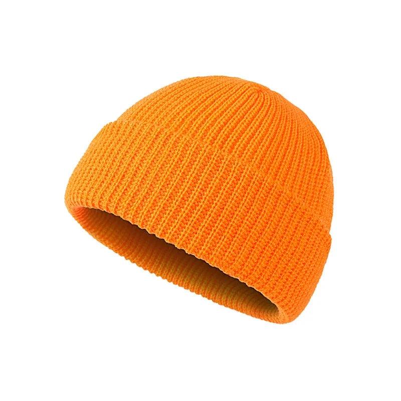 Unisex Winter Skull Cap Beanie orange by HitMyNeed