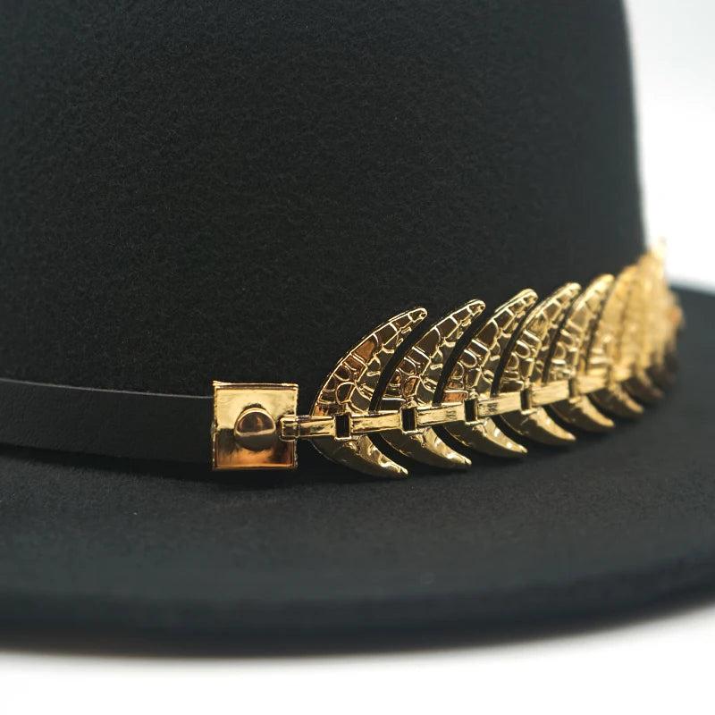 Unisex Wool Felt Trilby Fedora with Wide Brim by HitMyNeed